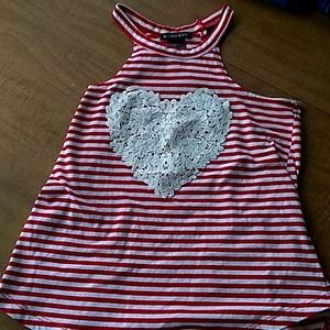 Ladies striped tank